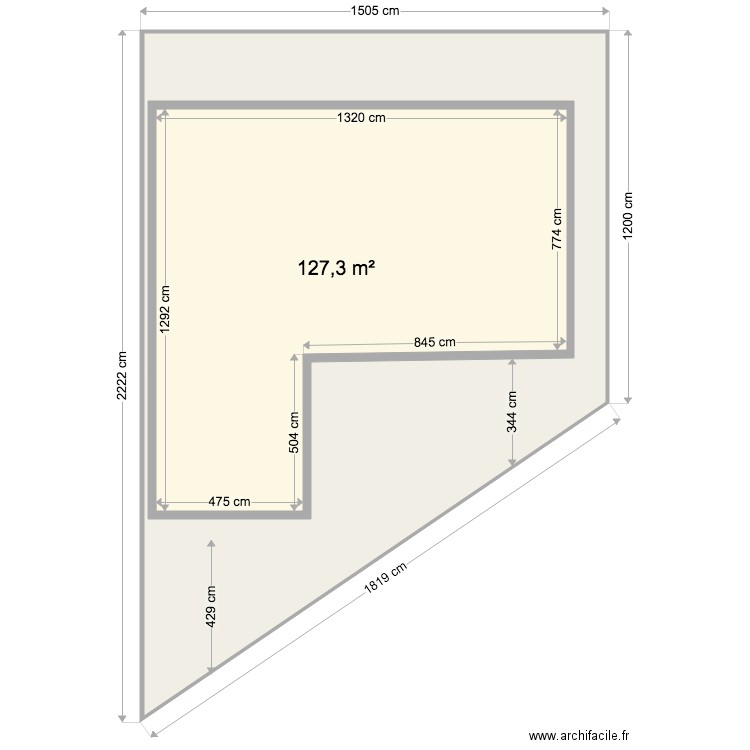 eve. Plan de 2 pièces et 378 m2