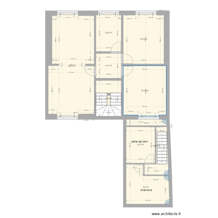 1er. Plan de 9 pièces et 94 m2