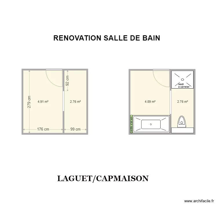 LAGUET. Plan de 