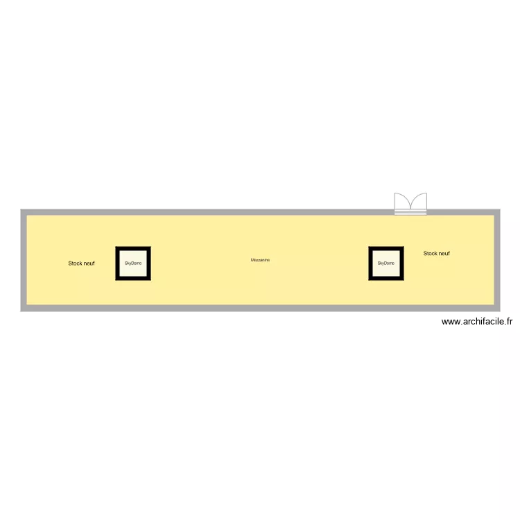 Roanne Tron&ccedil;onneuses Mezzanine. Plan de 