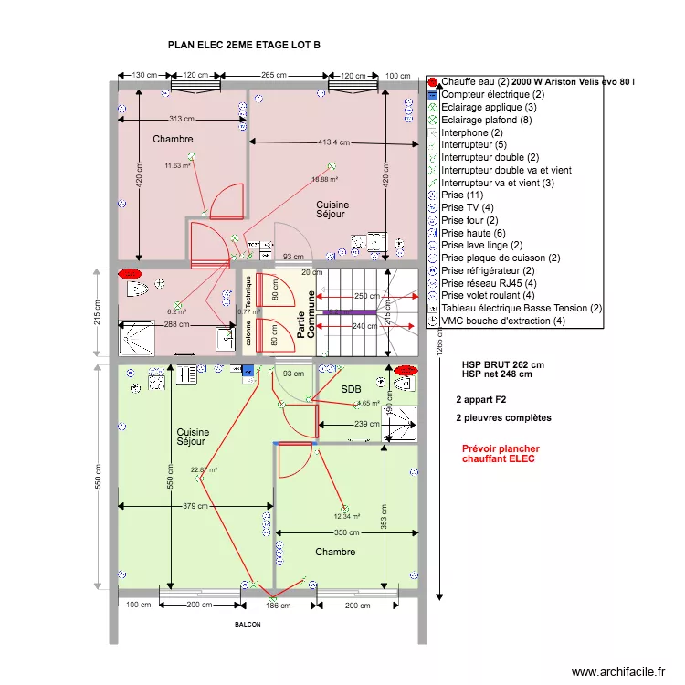 PLAN ELEC 2EME Etage LOT B 15 05 2020. Plan de 