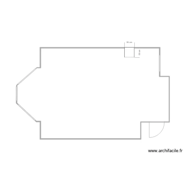 salon cuisine. Plan de 