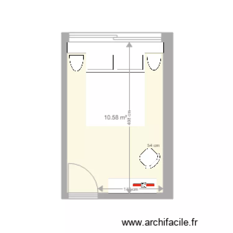 CHAMBRE MAITRES. Plan de 