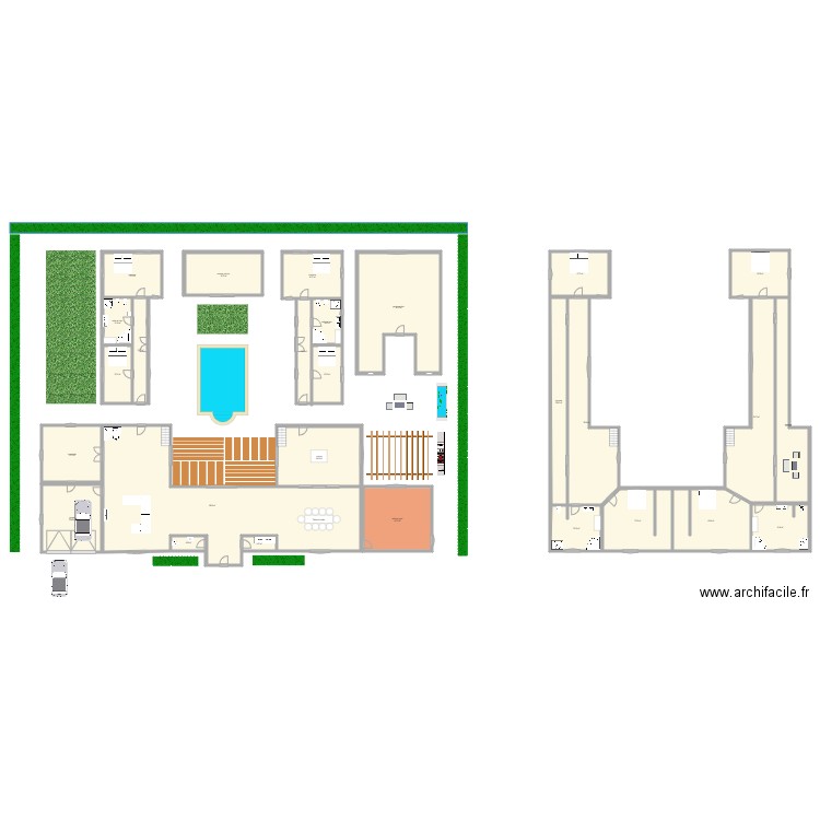 maison hacienda 1 . Plan de 0 pièce et 0 m2