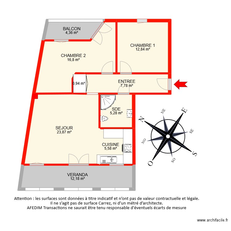 BI8929. Plan de 9 pièces et 90 m2