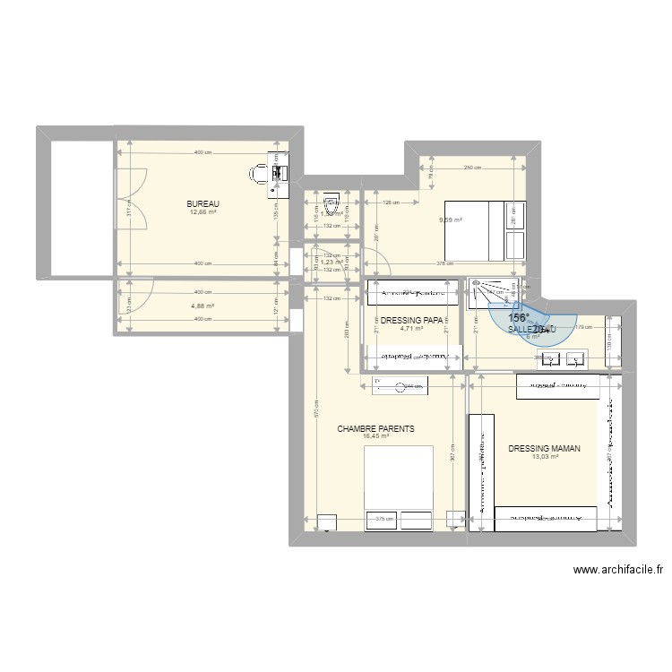 PIN ROLLAND EXTENSION HAUT V2. Plan de 9 pièces et 70 m2