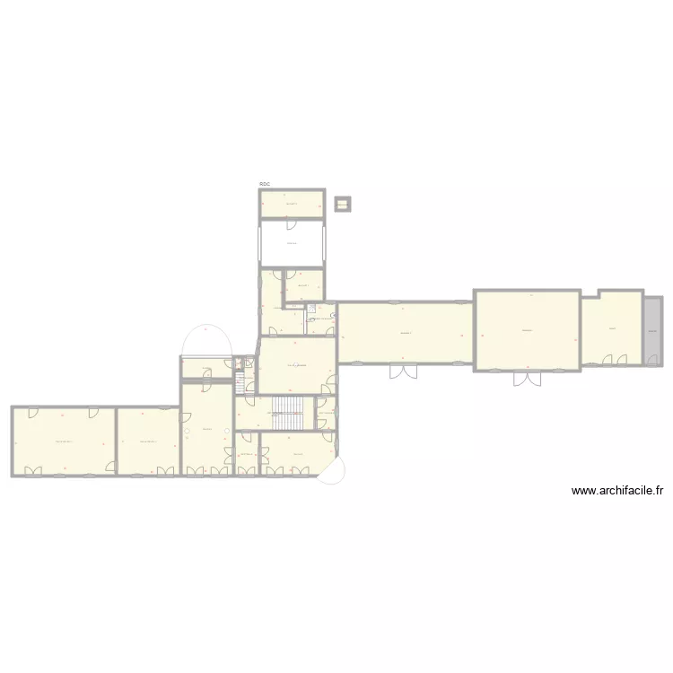 CHERCORAT RDC PLOMB. Plan de 