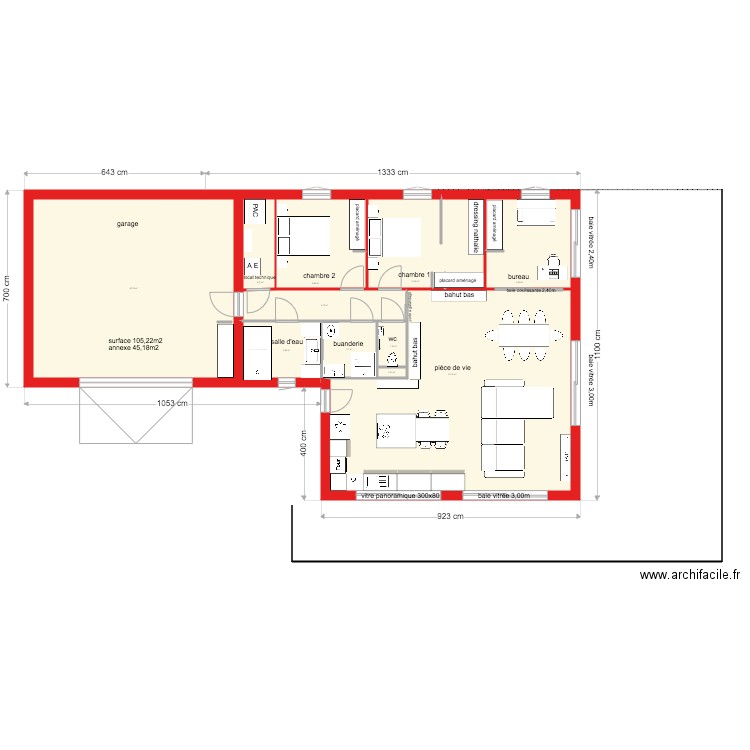 plan jp revu et corrigé entrée cuisine. Plan de 0 pièce et 0 m2