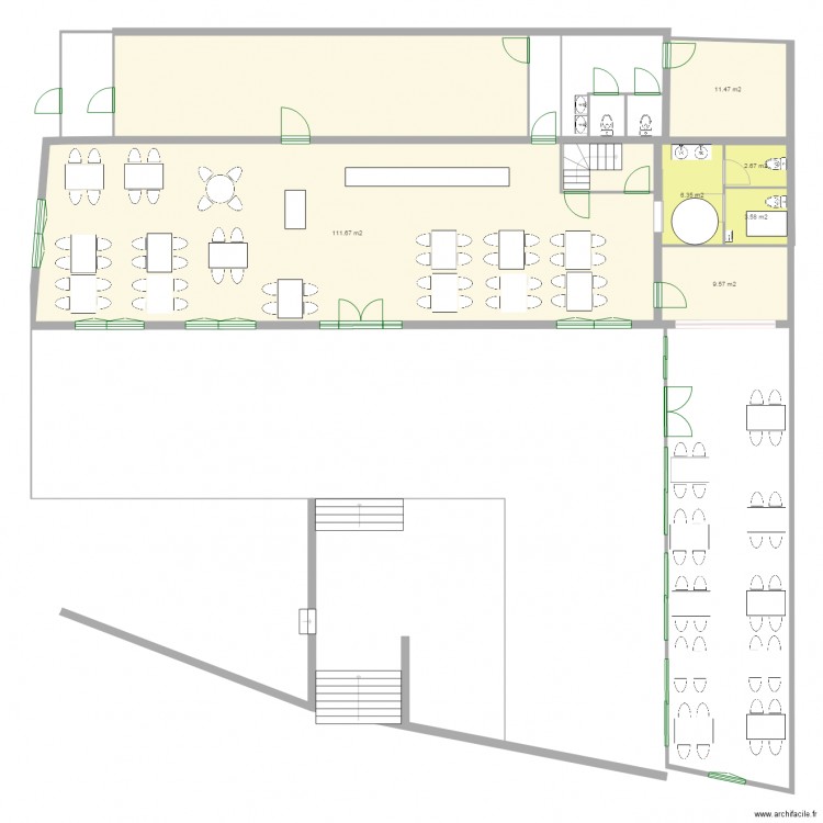 BEAUSITE RDC après travaux. Plan de 0 pièce et 0 m2