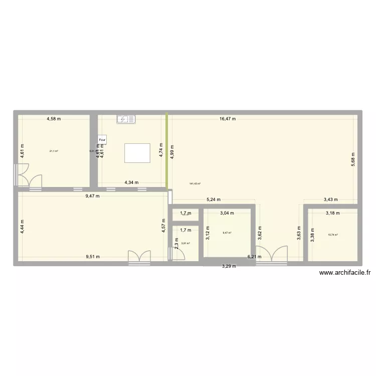 plan de amélioré. Plan de 7 Pièces et 188 m² plan de amélioré. Plan de 7 Pièces et 188 m²