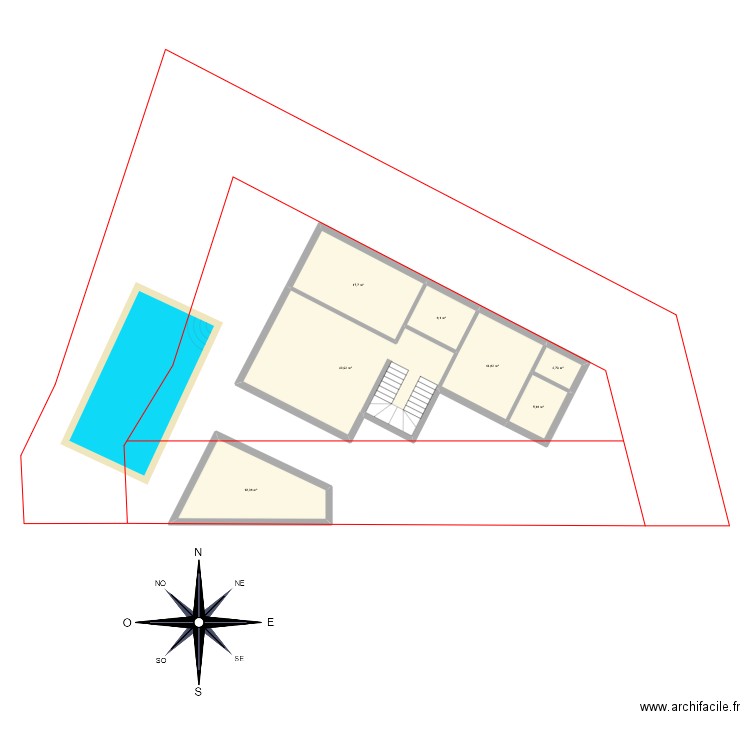 maison maroc invest. Plan de 7 pièces et 105 m2