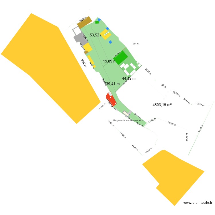 Les Audacieux 2025 dimension. Plan de 2 pièces et 288 m2