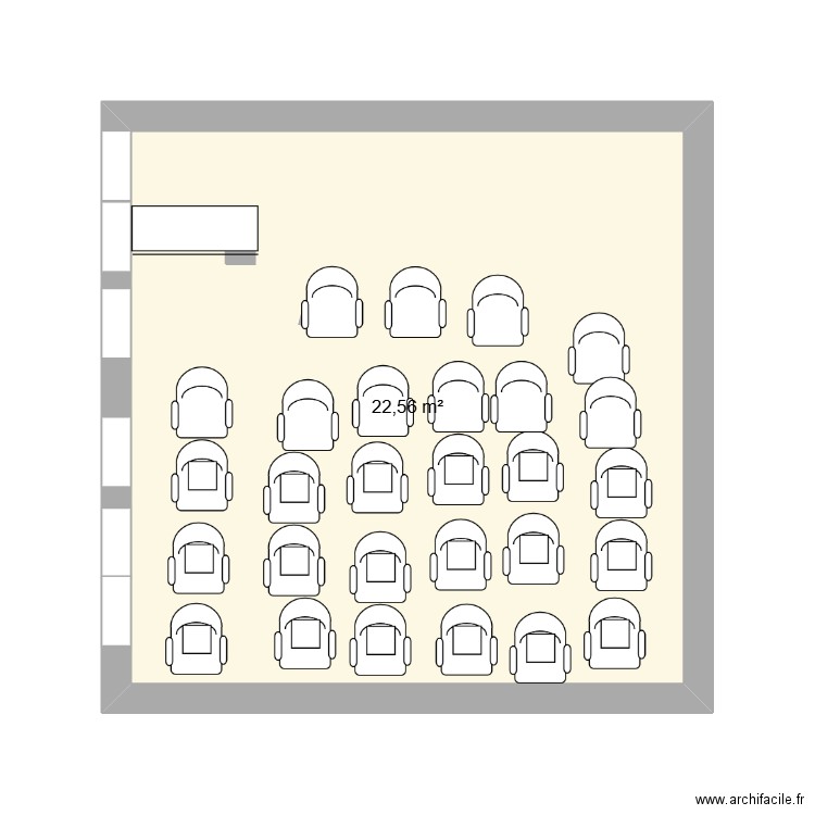rayan. Plan de 1 pièce et 23 m2