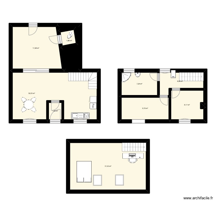 91 halot. Plan de 0 pièce et 0 m2
