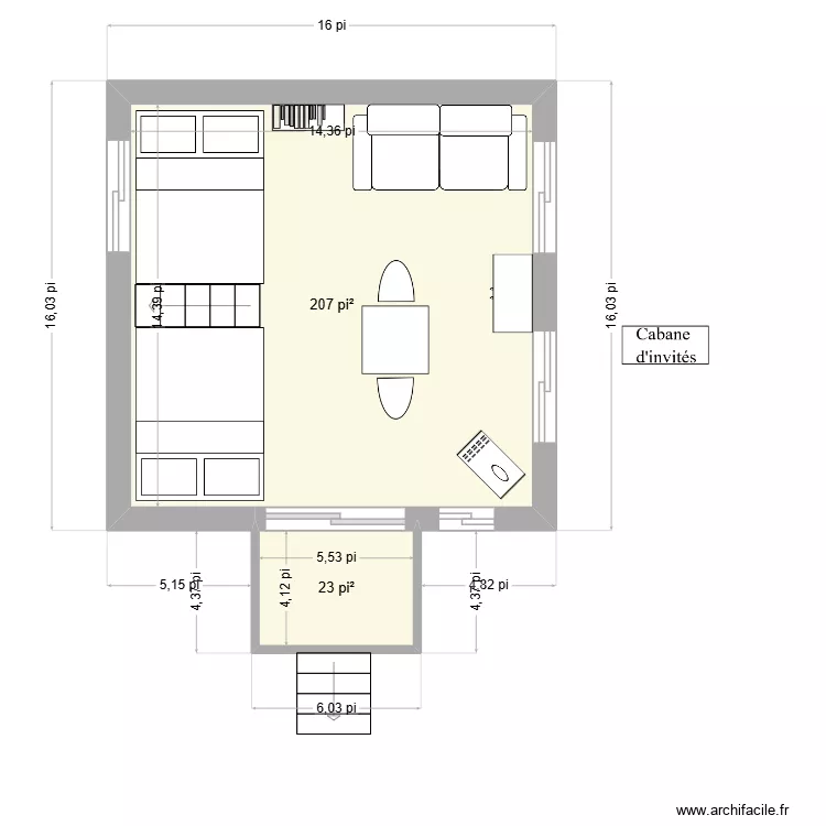 chalet 3. Plan de 