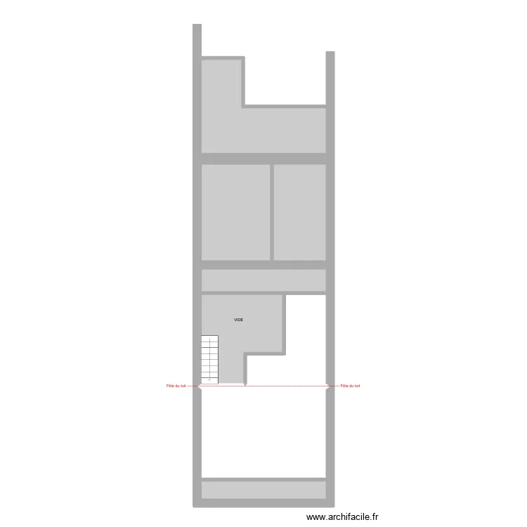 Liégeois 65 Rez+4 Existant - de Fait -. Plan de 7 et 81 m² Liégeois 65 Rez+4 Existant - de Fait -. Plan de 7 et 81 m²