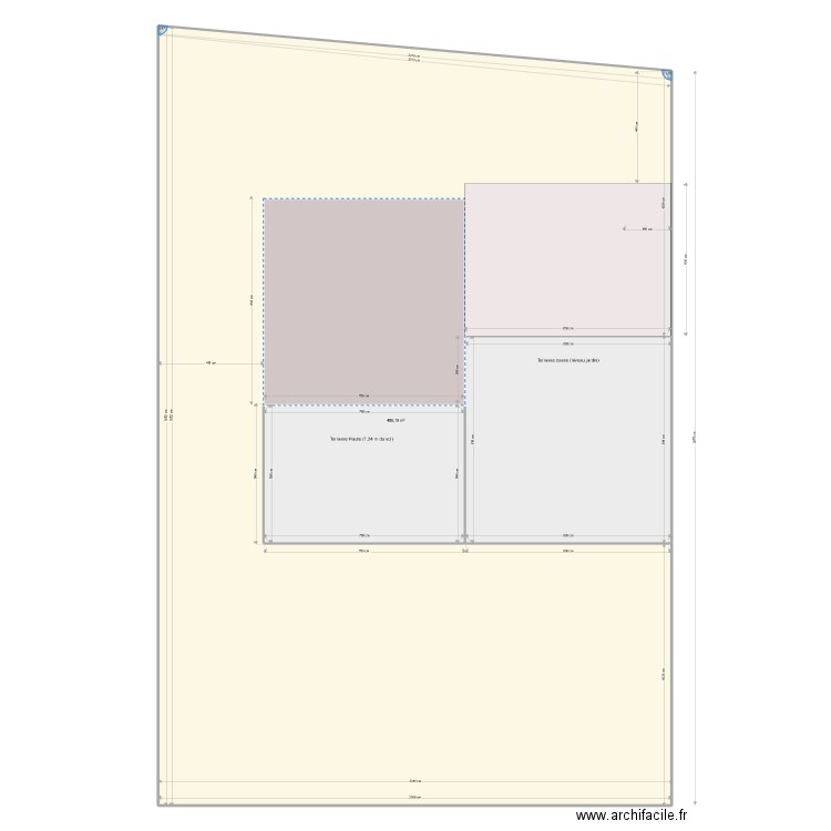 PLAN MASSE AVEC TERRASSE. Plan de 0 pièce et 0 m2