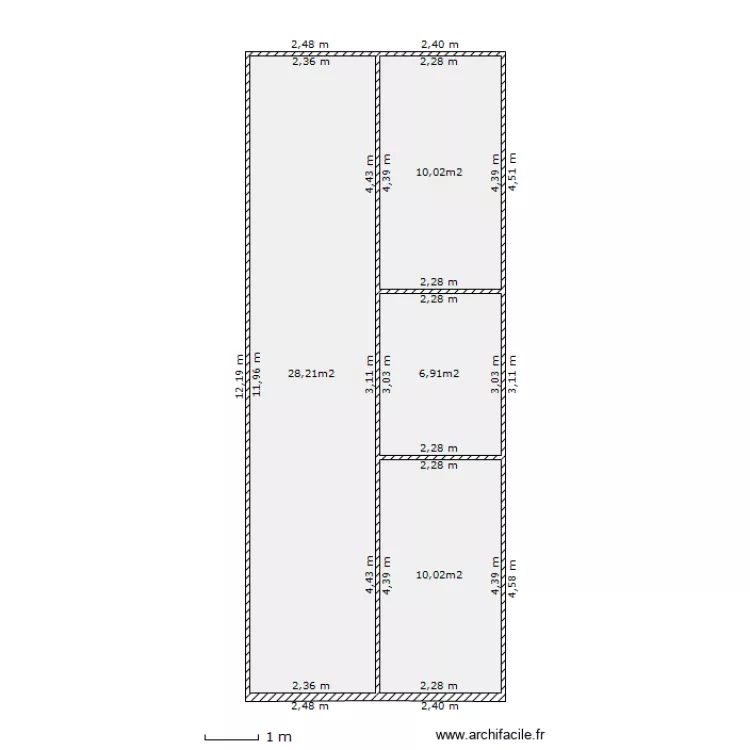 2 Conteneurs collés 40" 56.45 m2 isolé ch. Plan de 2 Conteneurs collés 40" 56.45 m2 isolé ch. Plan de