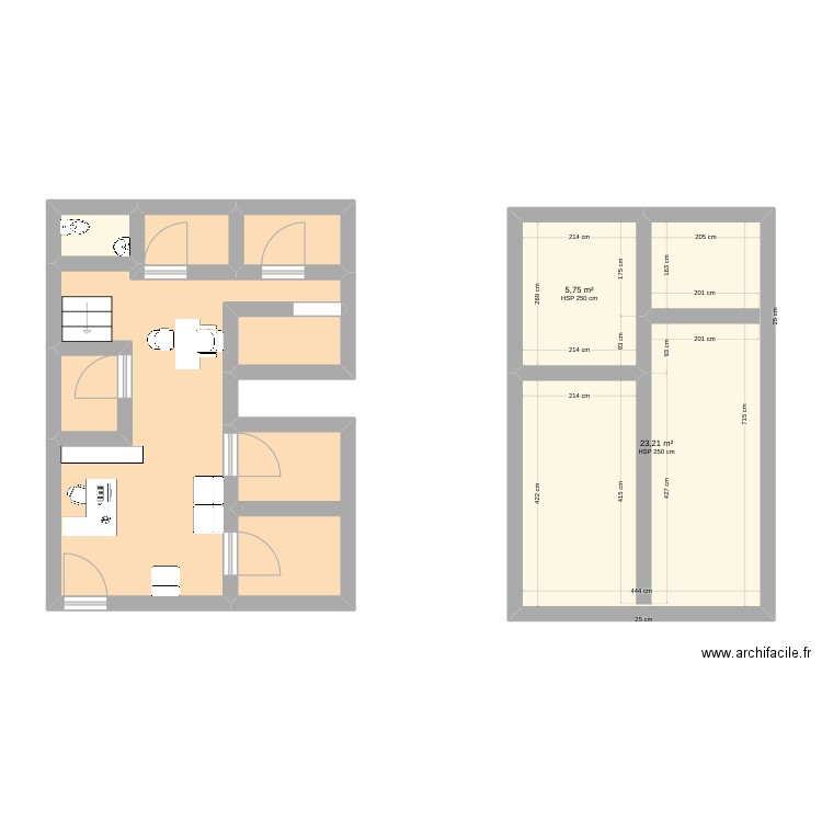 vente. Plan de 9 pièces et 58 m2