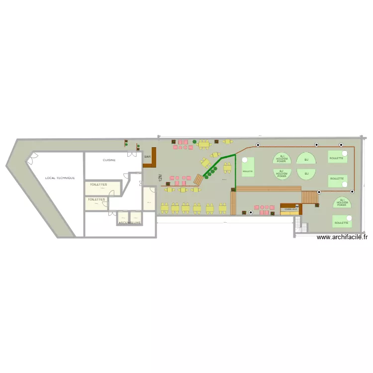 Plan actuel Rooftop. Plan de 