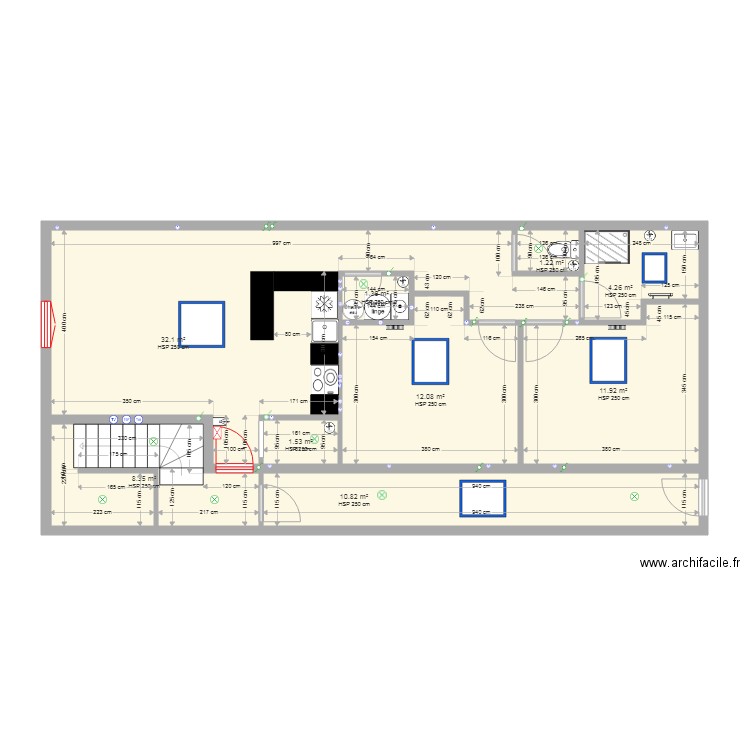 appartement1 Menuiserie et velux. Plan de 0 pièce et 0 m2