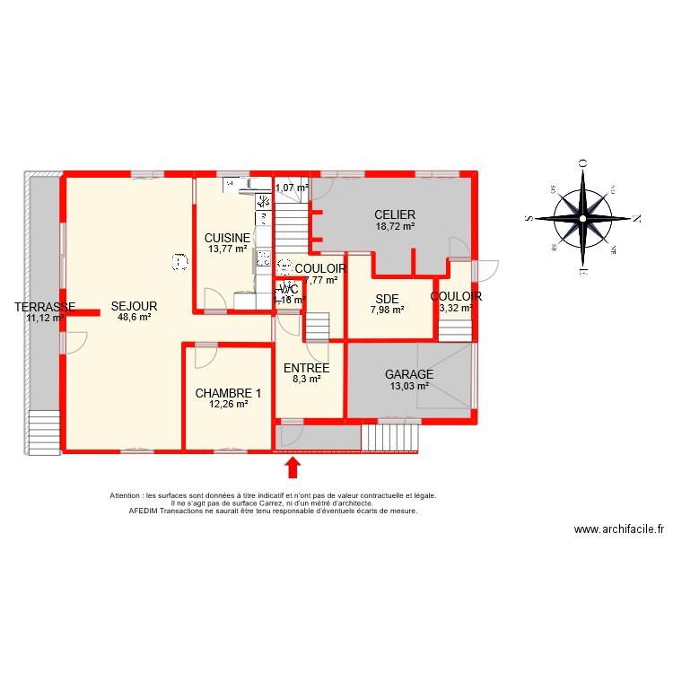 BI 9114 RDC. Plan de 0 pièce et 0 m2