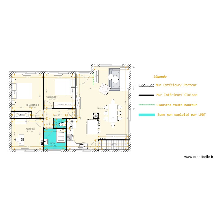 BRU CAROLE PROJET 1. Plan de 0 pièce et 0 m2