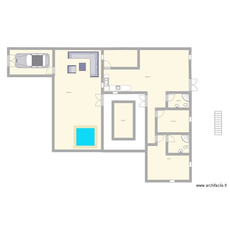 chtouka2. Plan de 7 pièces et 195 m2