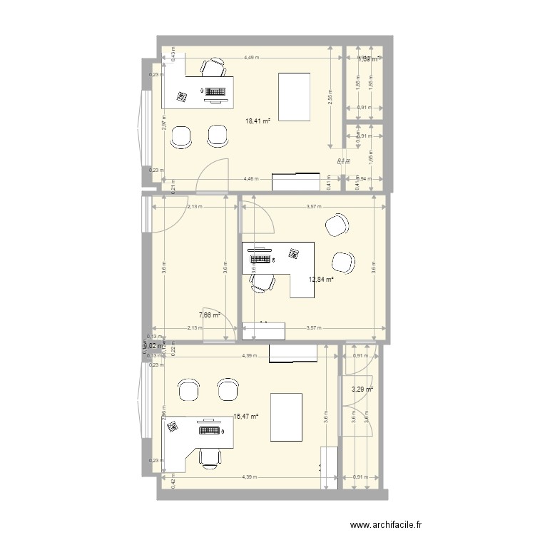 Bureau 2. Plan de 0 pièce et 0 m2