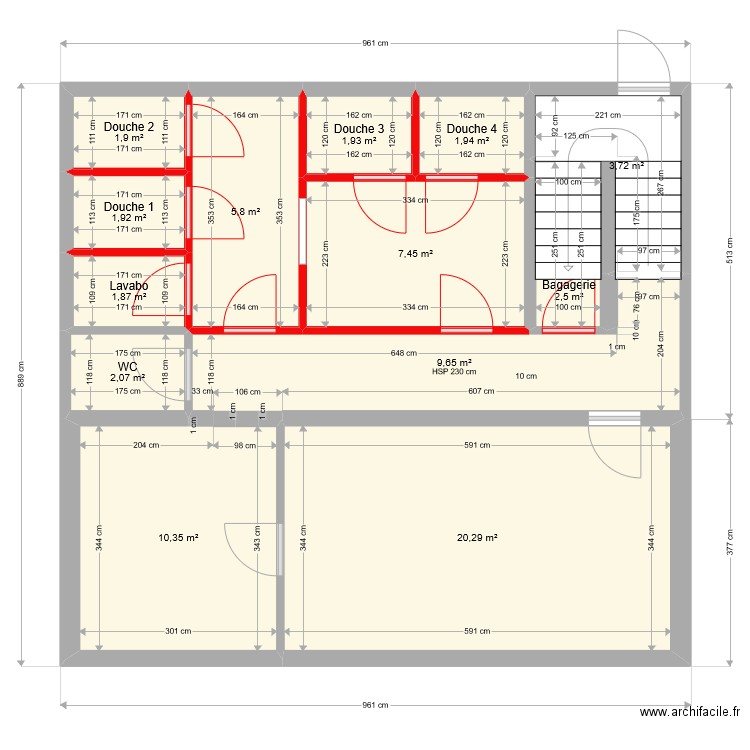 Base immeuble Démolition V2. Plan de 0 pièce et 0 m2