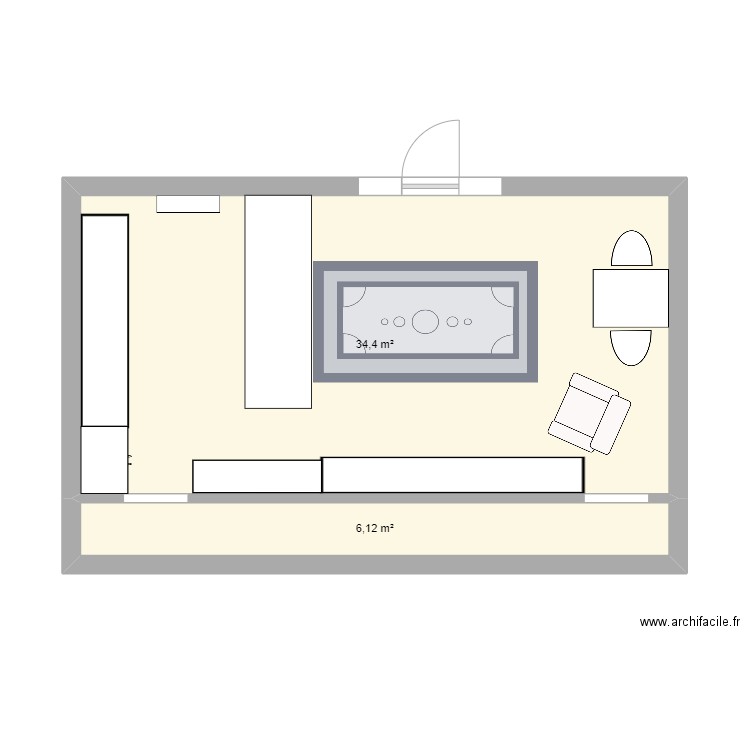 Vapotshop by well smoke . Plan de 2 pièces et 41 m2