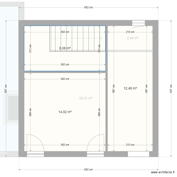 version archi. Plan de 10 pièces et 141 m2