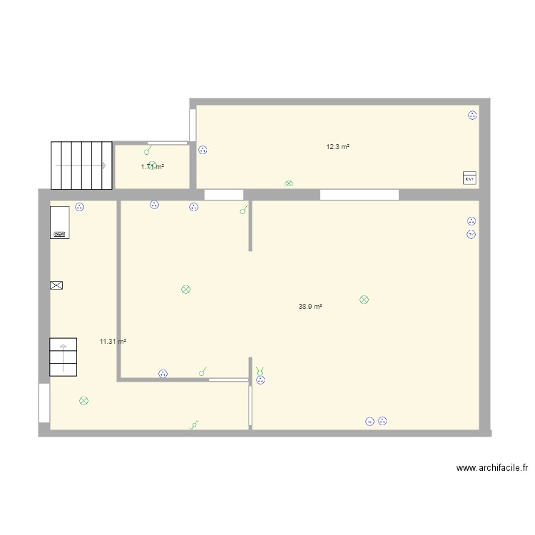 rez de chaussee. Plan de 0 pièce et 0 m2