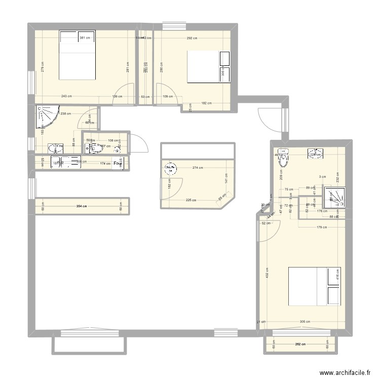 Accés sans cote. Plan de 0 pièce et 0 m2