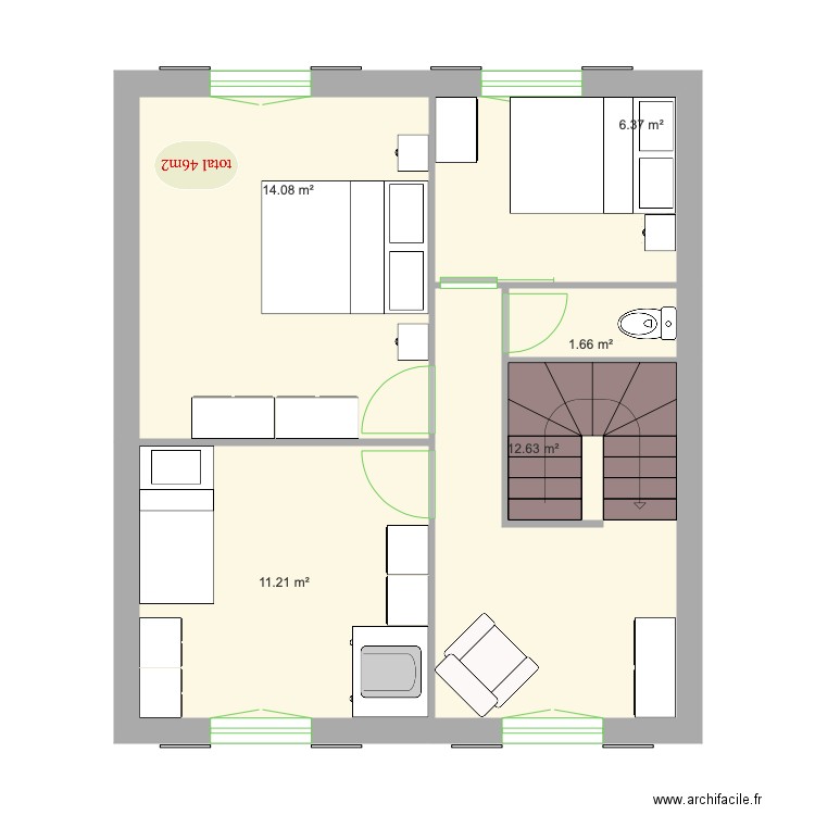 etage troyet bon. Plan de 0 pièce et 0 m2