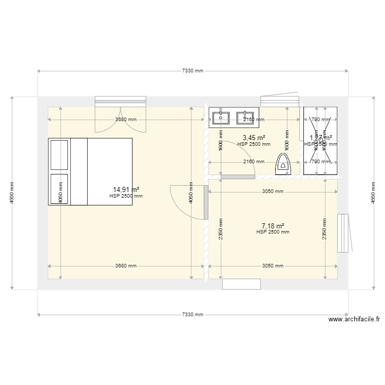 extension chambre ania. Plan de 0 pièce et 0 m2