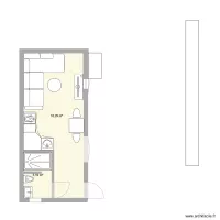 Studio 15m2 sans lit