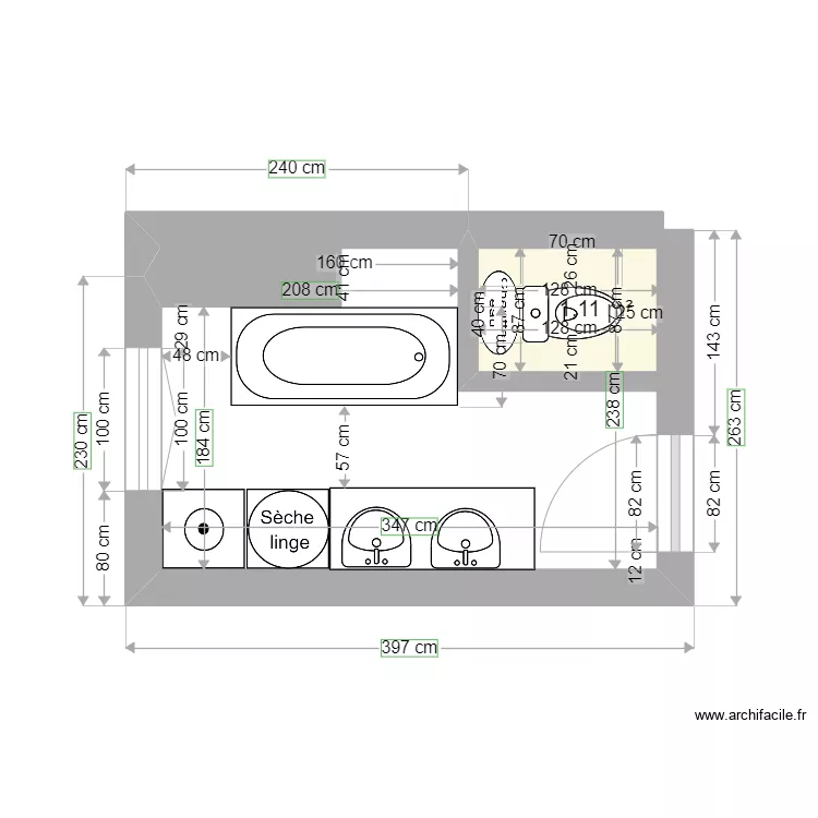 SDB GLORIETTE. Plan de 