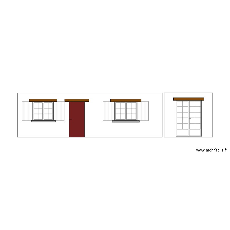 Facade sud actuelle. Plan de 0 pièce et 0 m2