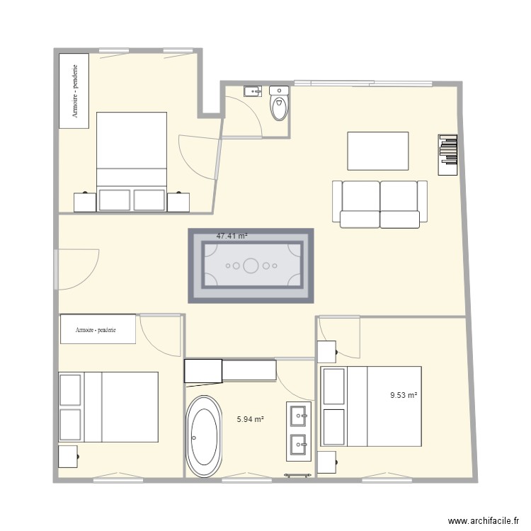 habitation 1. Plan de 0 pièce et 0 m2
