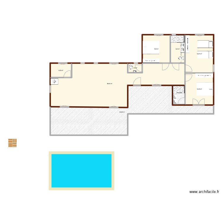 guadeloiupe 4 bungalows vierges Val. Plan de 8 pièces et 164 m2