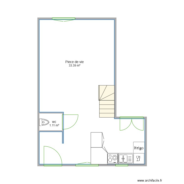 RDC modification. Plan de 0 pièce et 0 m2