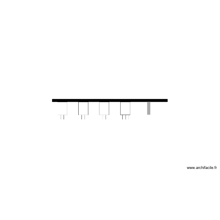 raccordements encastr&eacute;s &eacute;tage. Plan de 