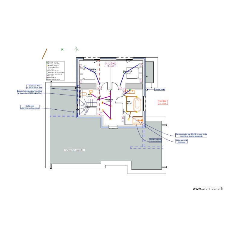 BLANCKAERT4-PLAN ELEC R+1 - 06-10-2022. Plan de 0 pièce et 0 m2