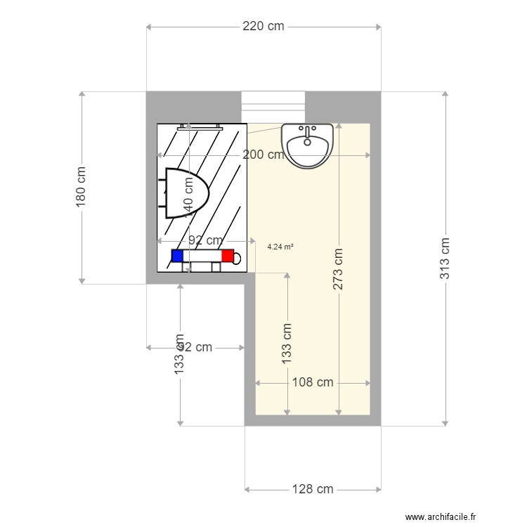 SEGUIN Jeannine sdb projet. Plan de 0 pièce et 0 m2