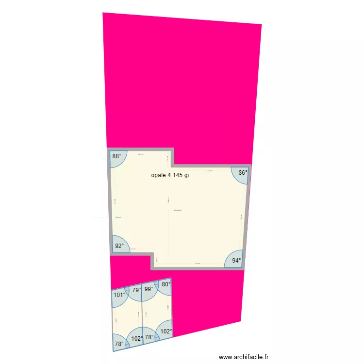 PLAN BAGNEUX CAROTTE OPALE AGRANDIE. Plan de 