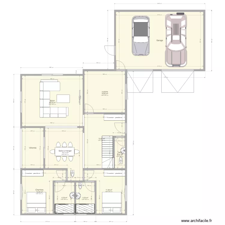 plan double garage archifacile. Plan de 