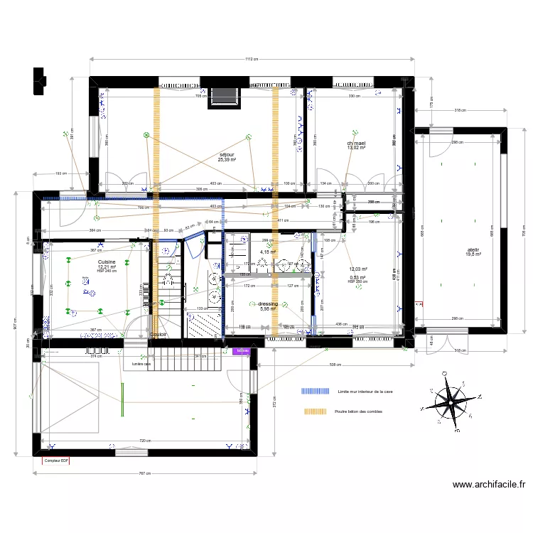 l&eacute;vizaguet plan original. Plan de 