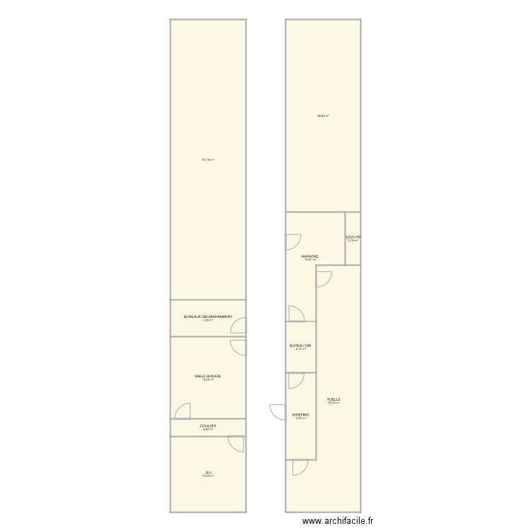 manoir. Plan de 11 pièces et 199 m2