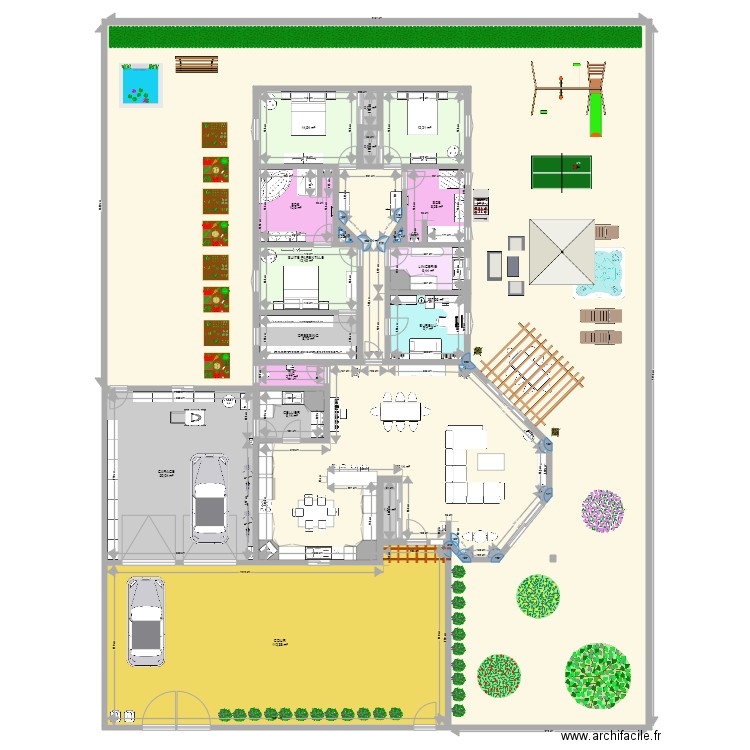 PLAN AC 4. Plan de 20 pièces et 725 m2